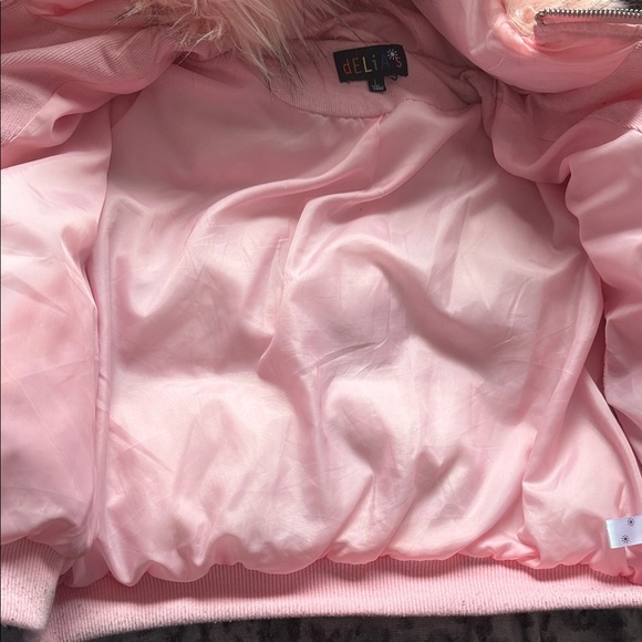 Dolls Kill Pink Butterfly Jacket with Fur Hood - Picture 5 of 5